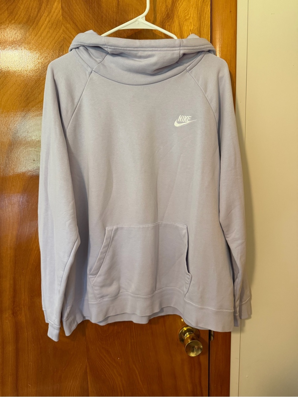 Nike Light Lavender Pullover Hoodie with White Swoosh Tag